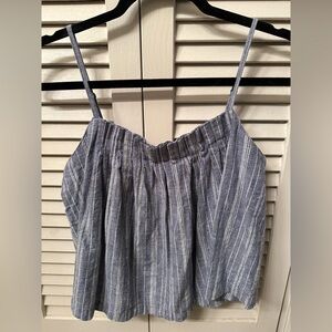 Outerknown Blue and White Striped Camisole Tank